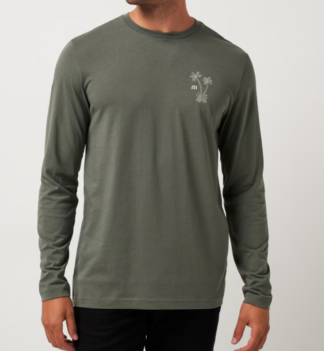 Travis Mathew Island Gem Long Sleeve - Dark Olive