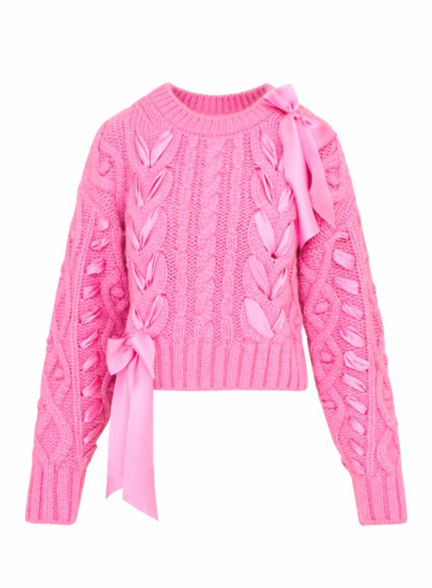 Love Shack Fancy Parson Pullover - Rose Pompadour