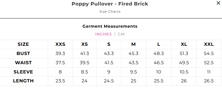 Emily McCarthy Poppy Pullover - Fired Brick