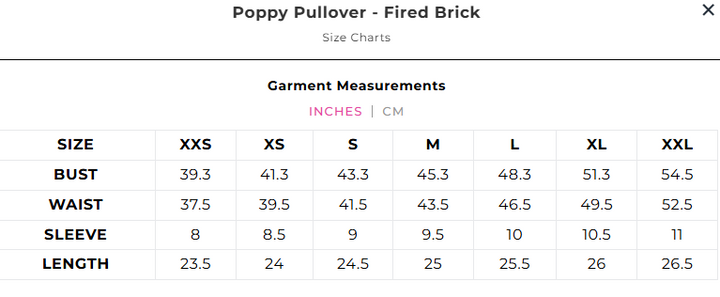 Emily McCarthy Poppy Pullover - Fired Brick