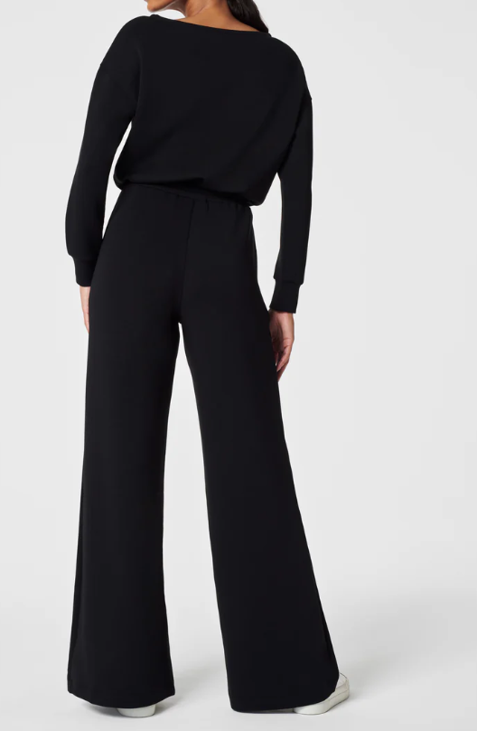 Spanx Airessentials Off Shoulder Jumpsuit - Very Black