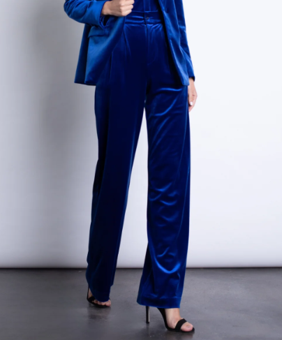 Karina Grimaldi Ximena Velvet Pants - Dusk Blue