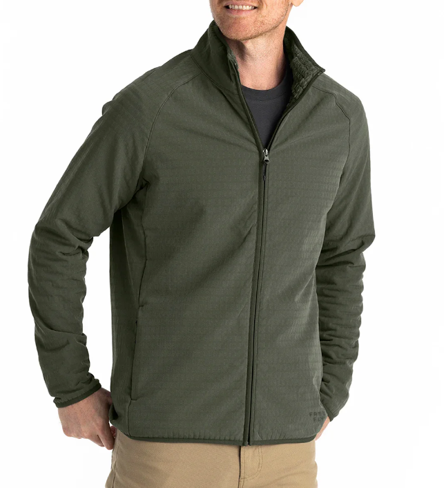 Free Fly Gridback Fleece Jacket - Dark Olive