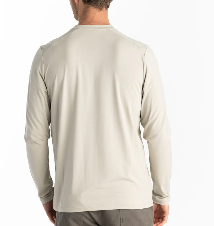 Free Fly Bamboo Flex Long Sleeve Henley - Sandstone