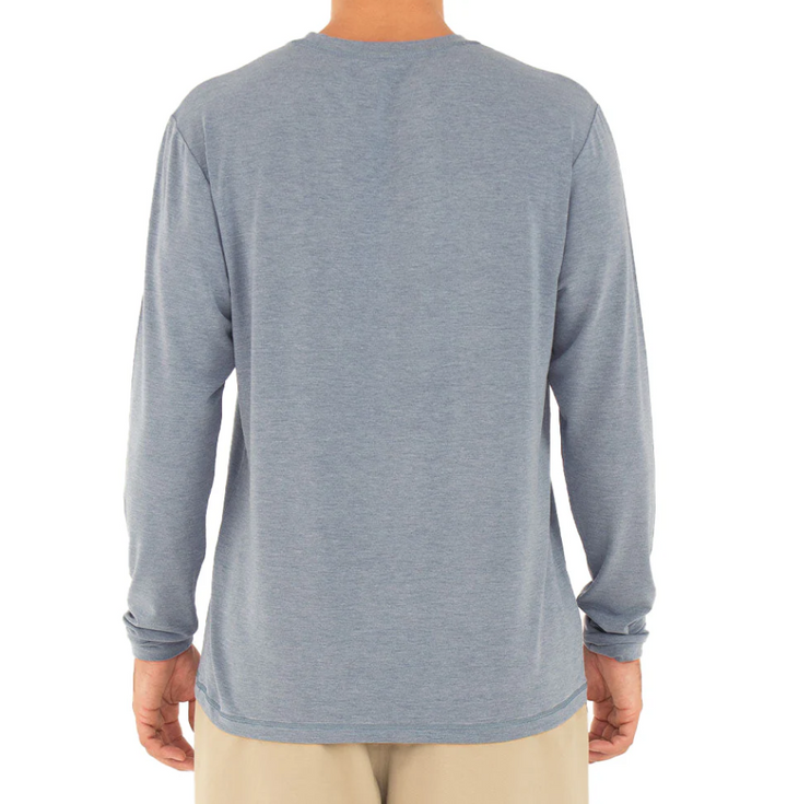 Free Fly Bamboo Flex Long Sleeve - Heather Blue Dusk