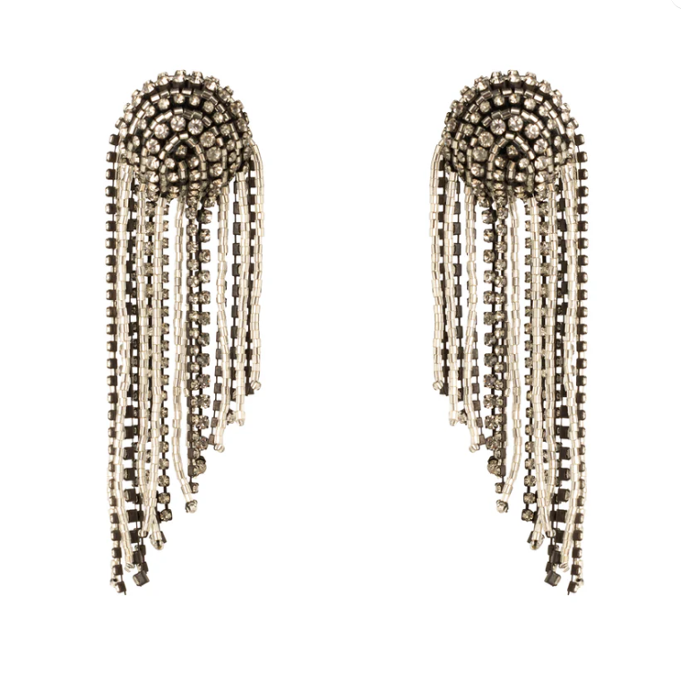 Mignonne Gavigan Noor Crystal	Earrings -Silver