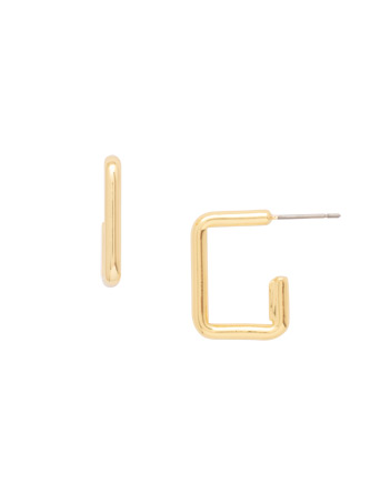 Sorrelli Geo Mini Hoop Earrings - Bare Metallic