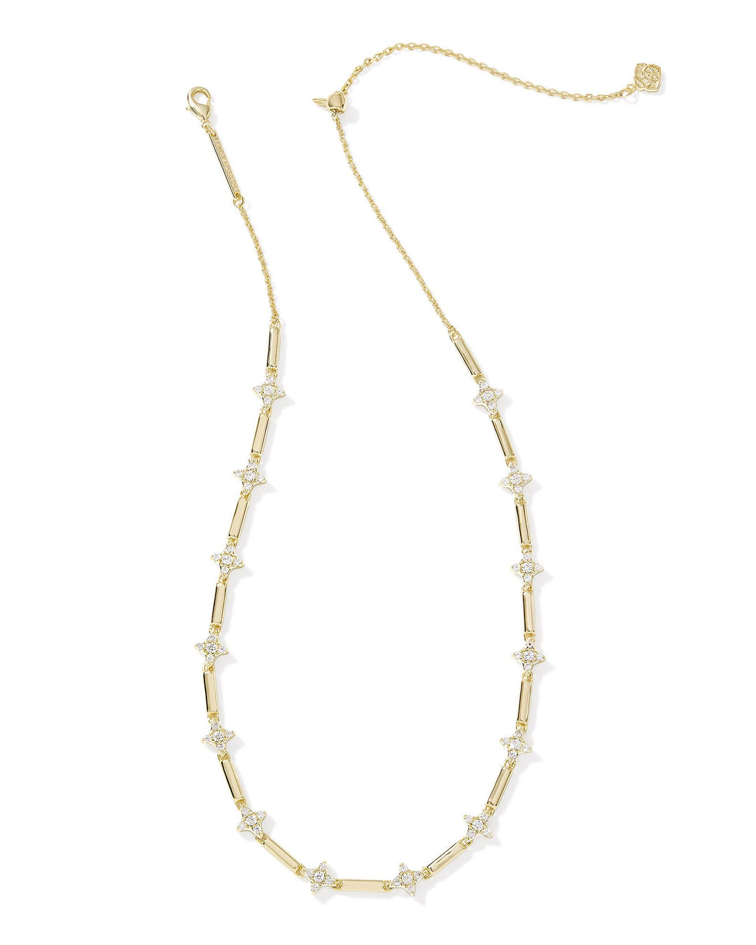 Kendra Scott Holland Strand Necklace - Gold White Crystal