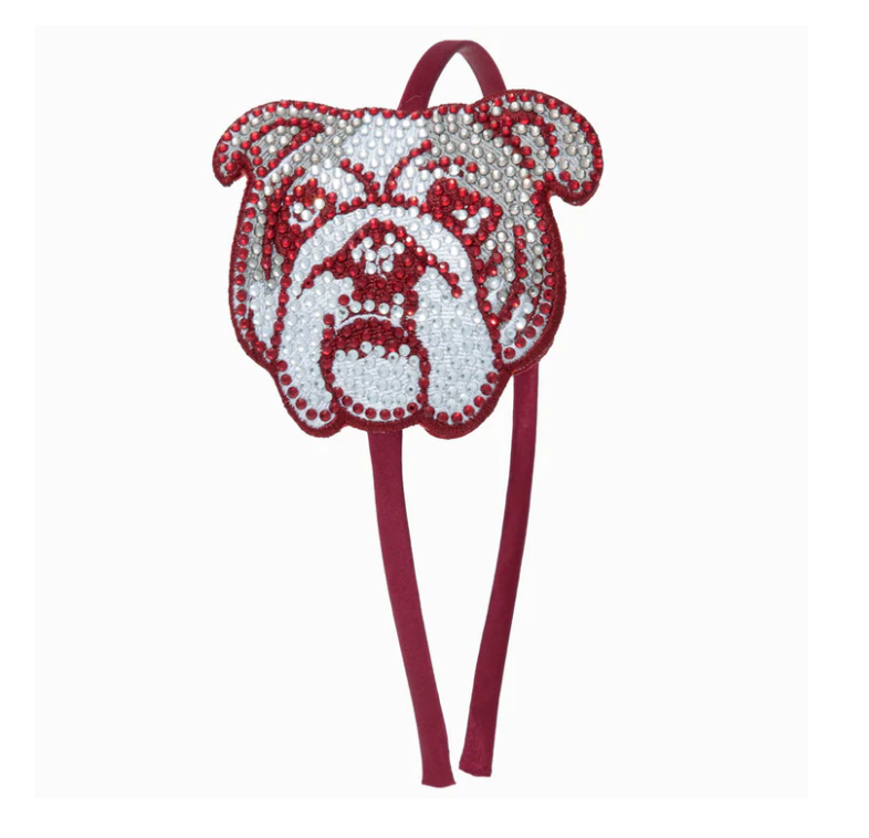 Kids Rhinestone Patch Headband - Bulldog - Gabrielle's Biloxi