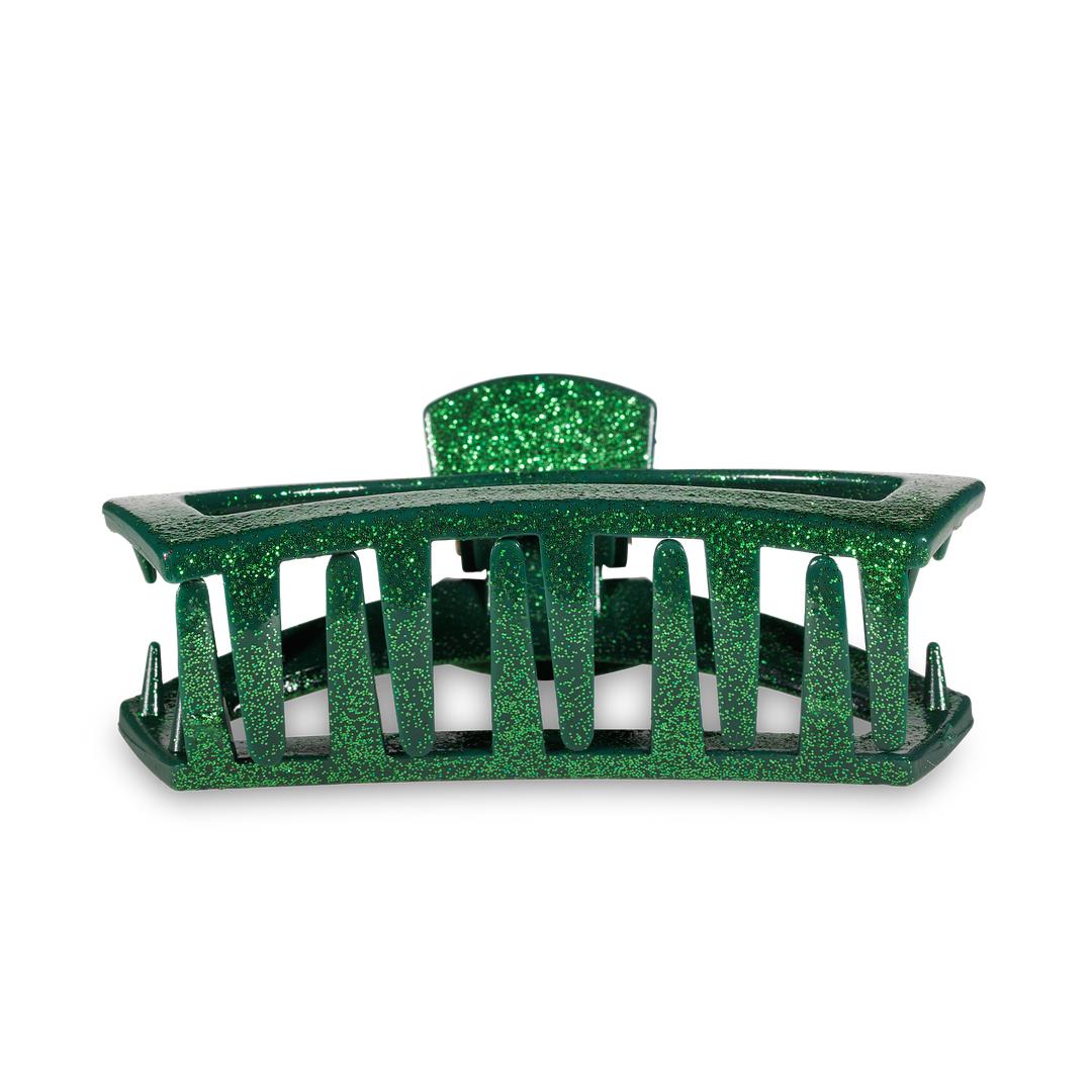 Open Green Glitter Large Hair Clip - Gabrielle's Biloxi