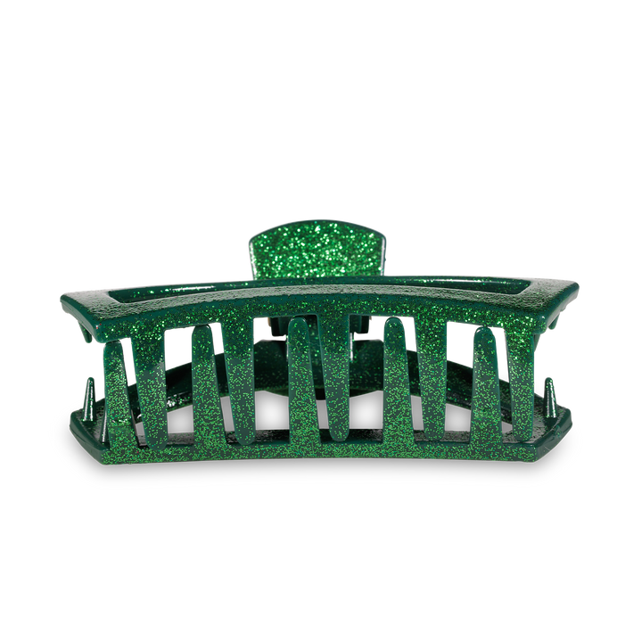 Open Green Glitter Large Hair Clip - Gabrielle's Biloxi