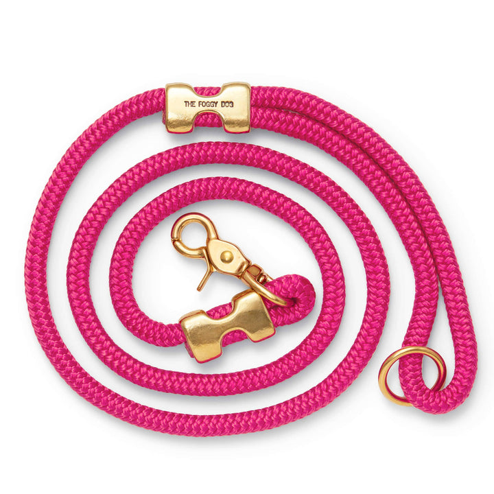 Hot Pink Marine Rope Dog Leash: Petite 5 feet