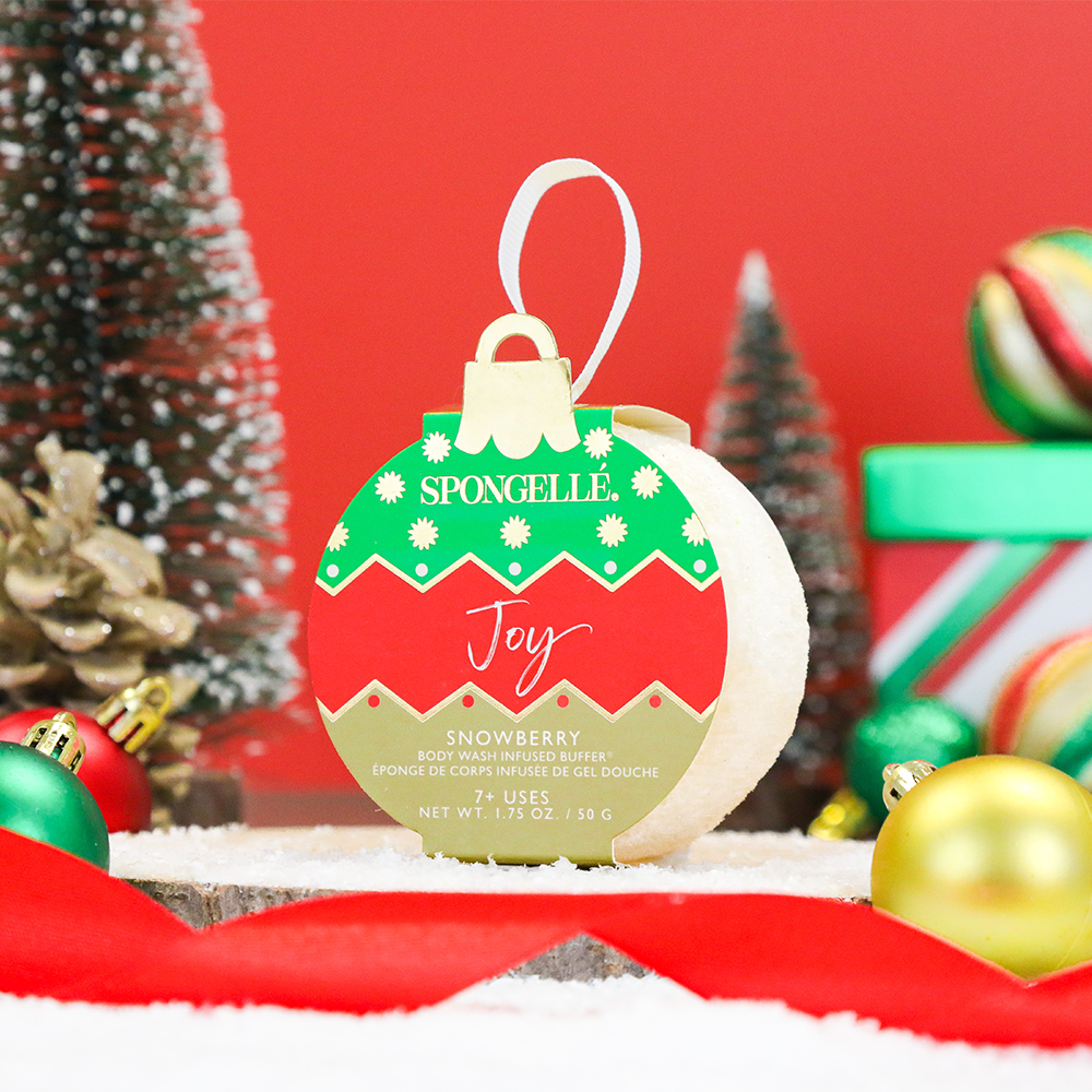 Spongellé Joy - Snowberry Holiday Ornament Buffer 