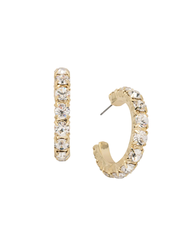 Sorrelli Crystal Studded Hoop Earrings - Gabrielle's Biloxi