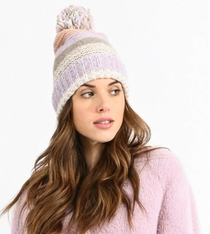 Molly Bracken Knitted Hat - Pink - Gabrielle's Biloxi