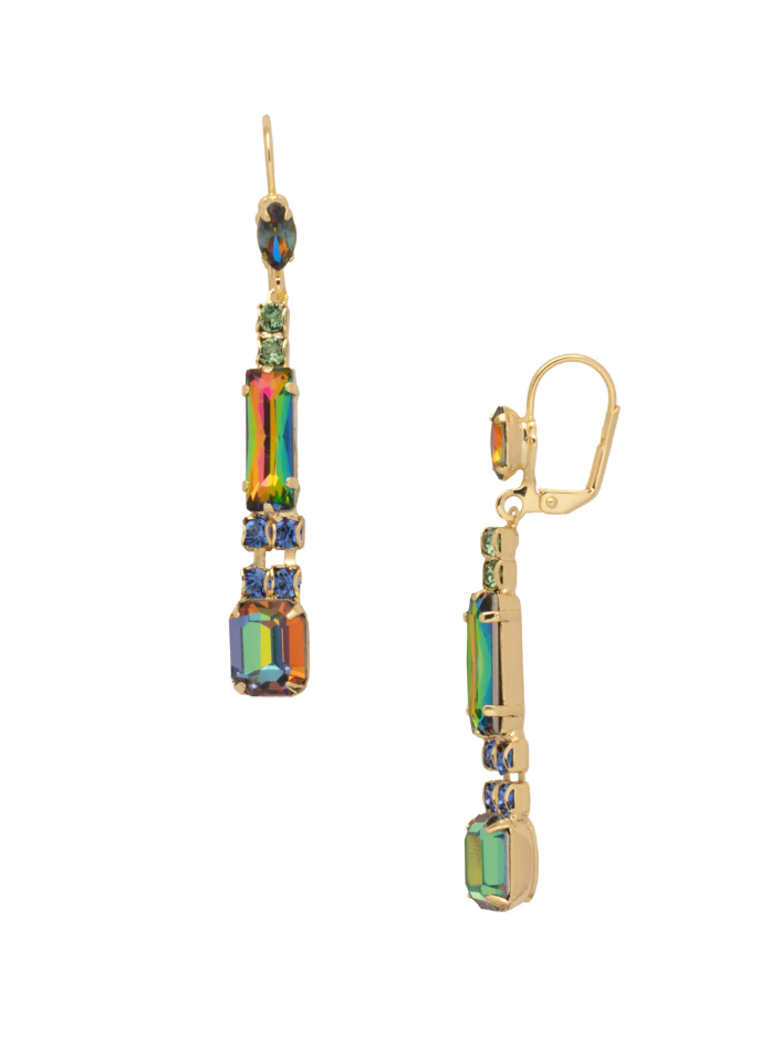 Sorrelli Linear Crystal Dangle Earrings - Volcano - Gabrielle's Biloxi