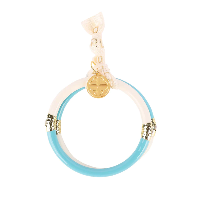 BuDhaGirl Yin Yang All Weather Bangles - Turquoise Medium - Gabrielle's Biloxi