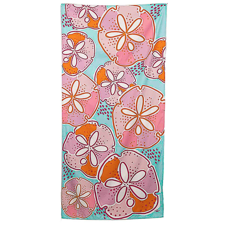 Sand Dollar Beach Towel   Aruba Blue/Pink/Orange   34x70 - Gabrielle's Biloxi