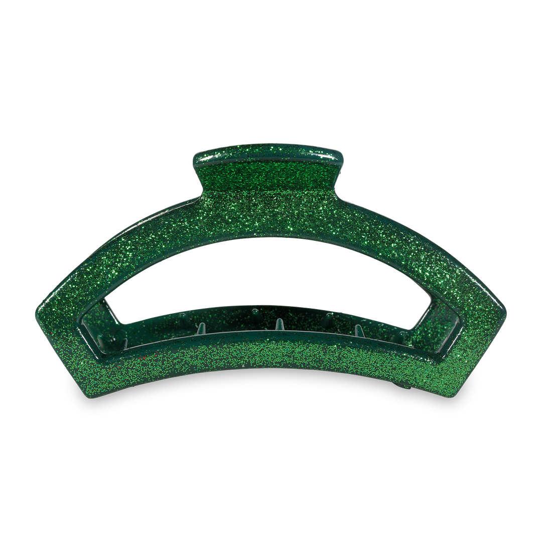 Open Green Glitter Large Hair Clip - Gabrielle's Biloxi