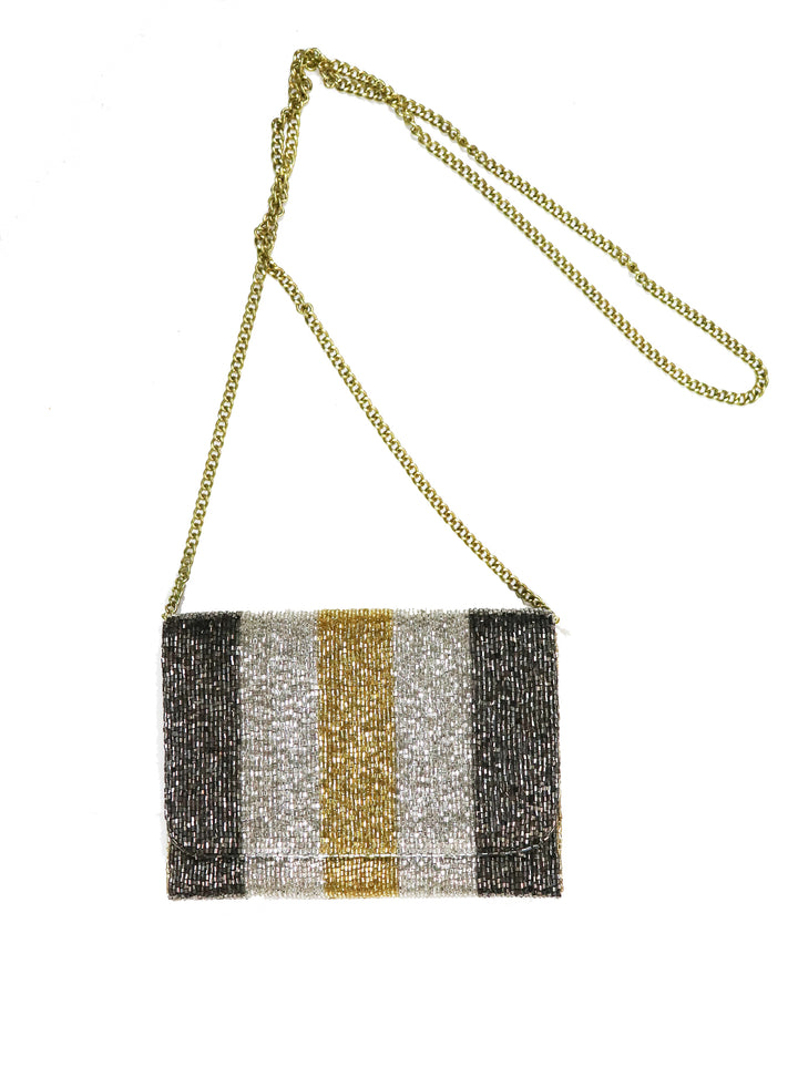 Stripe Beaded Handbag - Gabrielle's Biloxi