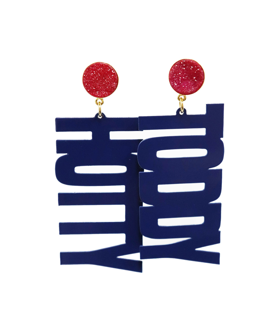 Team RLN - Ole Miss Hotty Toddy Navy Earrings - Gabrielle's Biloxi