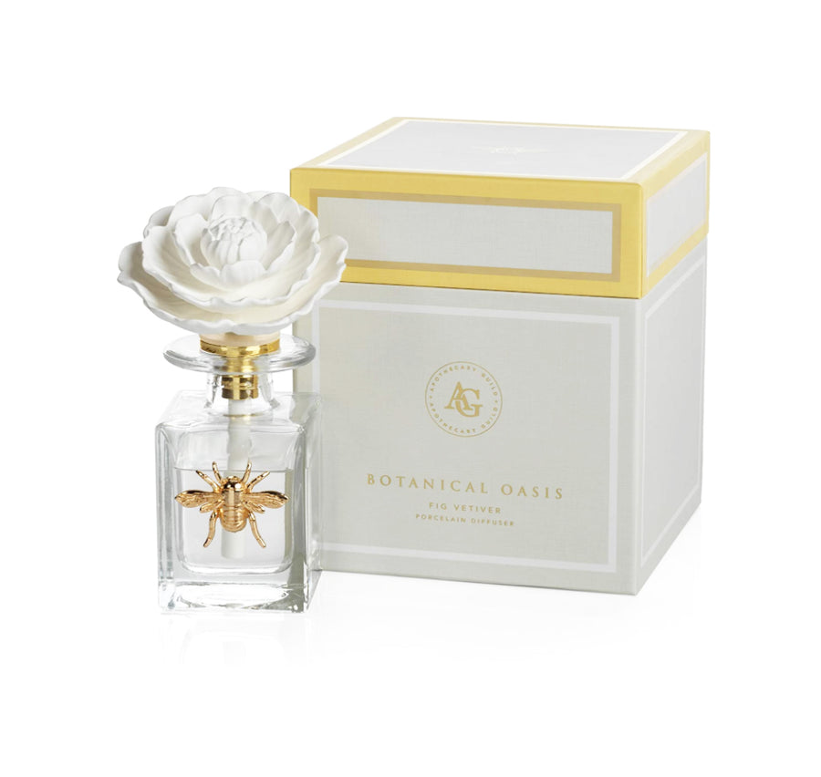 Botanical Oasis Porcelain Diffuser - Fig Vetiver / Bee - Gabrielle's Biloxi