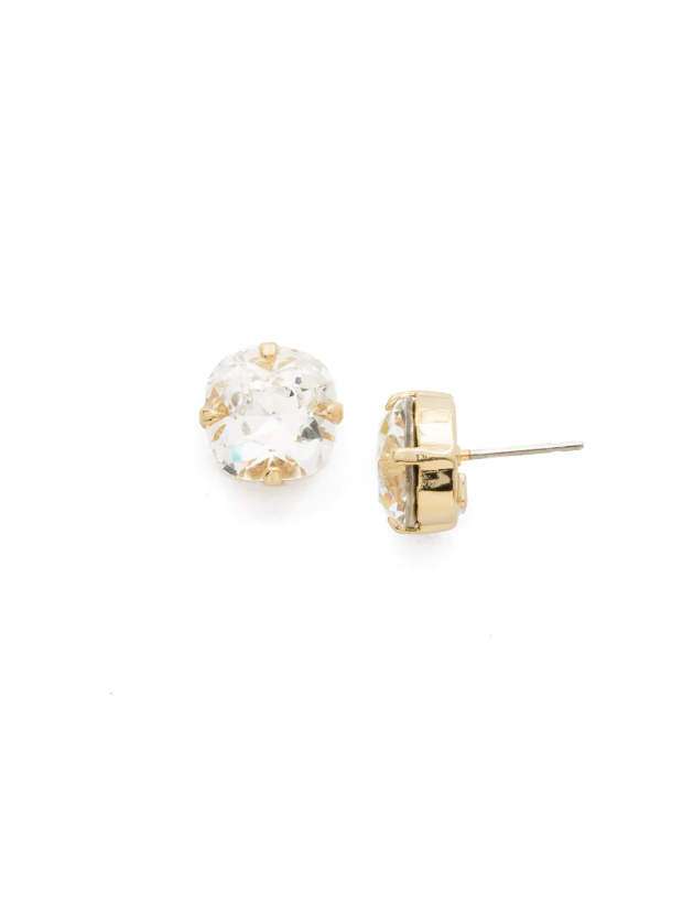 Sorrelli Halcyon Stud Earrings Bright Gold Crystal - Gabrielle's Biloxi