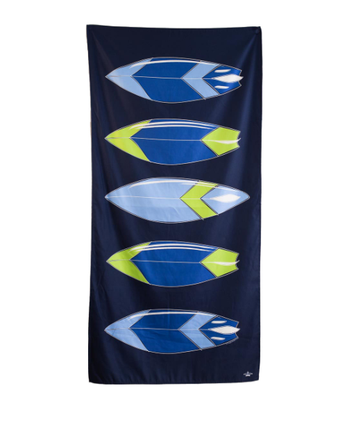 Wipeout Beach Towel Navy/Palace Blue/Lime - Gabrielle's Biloxi