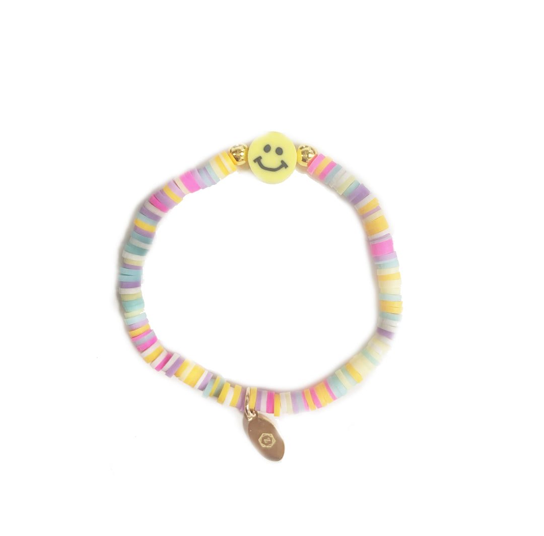 Stretch Bracelet - Yellow Smiley Face - Gabrielle's Biloxi